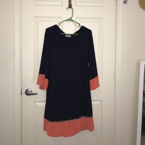 Navy/Coral Dress